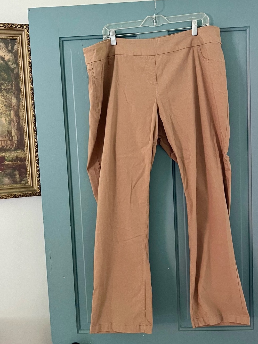 Flattering Women's Boot Cut Pants in Camel Tan